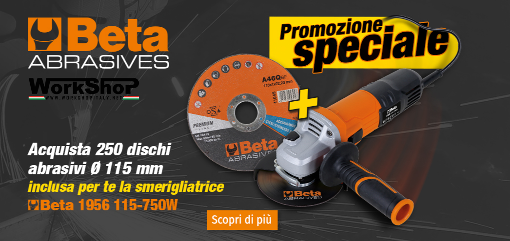 PROMO 250 dischi115X1 PREMIUM taglio Inox e Ferro + Smerigliatrice 750w 115mm