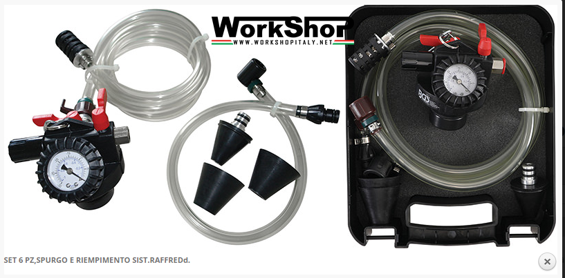 Set 6 pz. spurgo e riempimento sistema di raffreddamento Bgs Fermec 9502