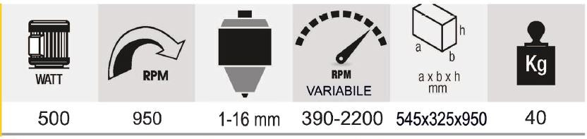 Trapano a colonna da banco FEMI DP 12-942 Pro Display