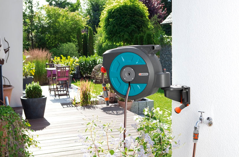 Avvolgitubo a parete Roll-up 25 mt 13mm  automatic GARDENA