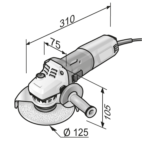 Smerigliatrice 1400 watt con eccezionale capacità di asportazione, 125 mm FLEX L 14-11 125