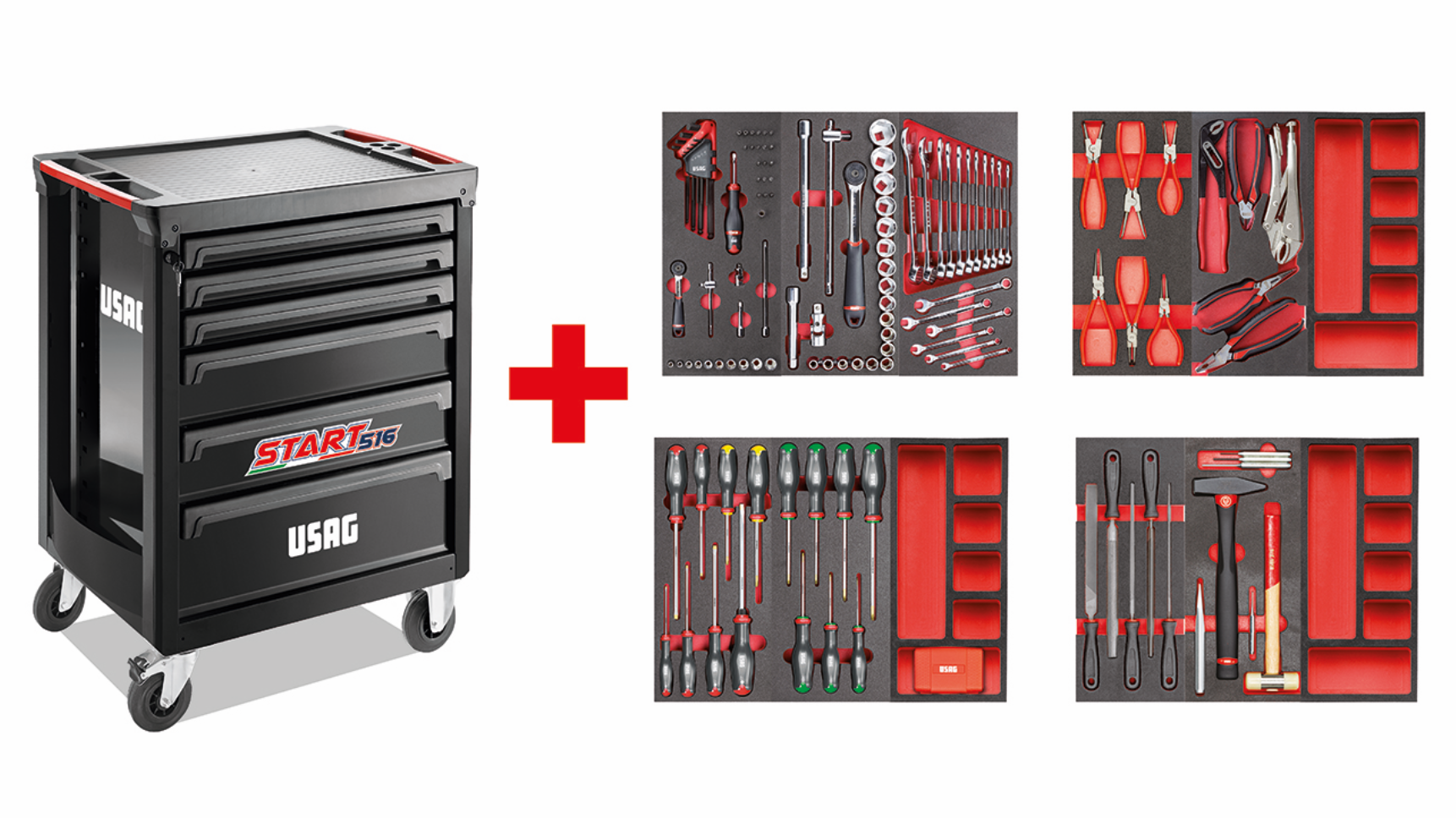 Carrello Usag 516 START con assortimento MANUTENZIONE 495MB 156pz