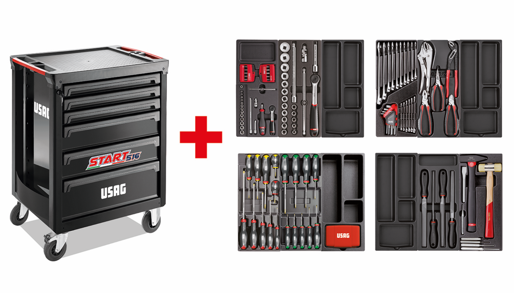 Carrello Usag 516 START con assortimento MANUTENZIONE 495PM 154pz