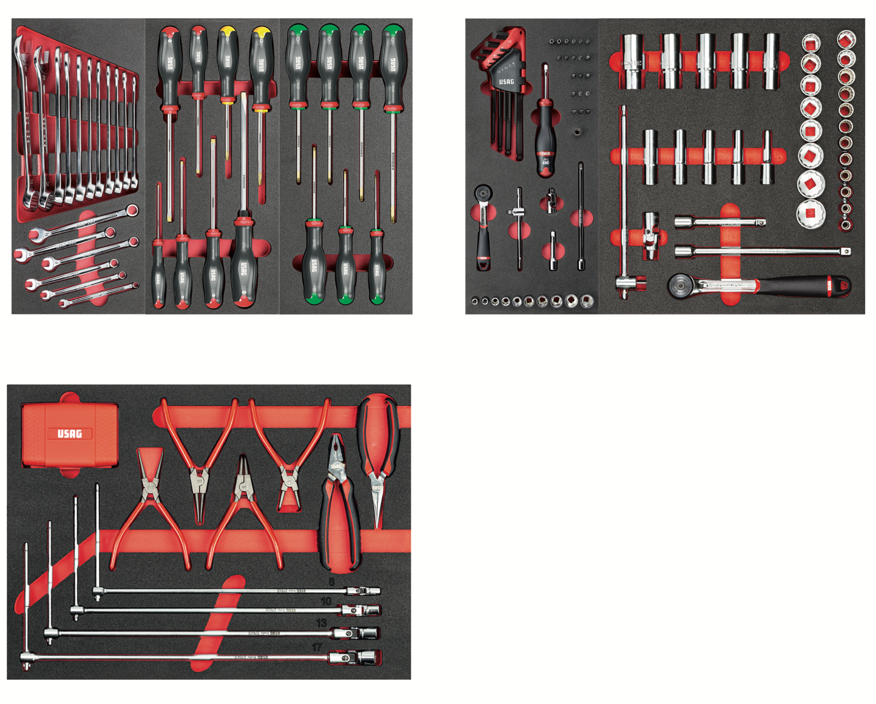 Carrello Usag 519 RACING con assortimento AUTORIPARAZIONE 495 MAA 155pz