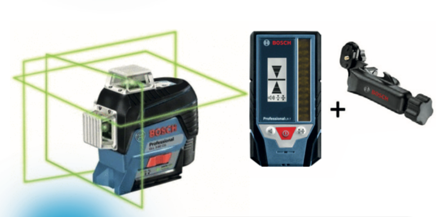 Livella laser GLL 3-80 CG + ricevitore LR 7 Bosch Professional