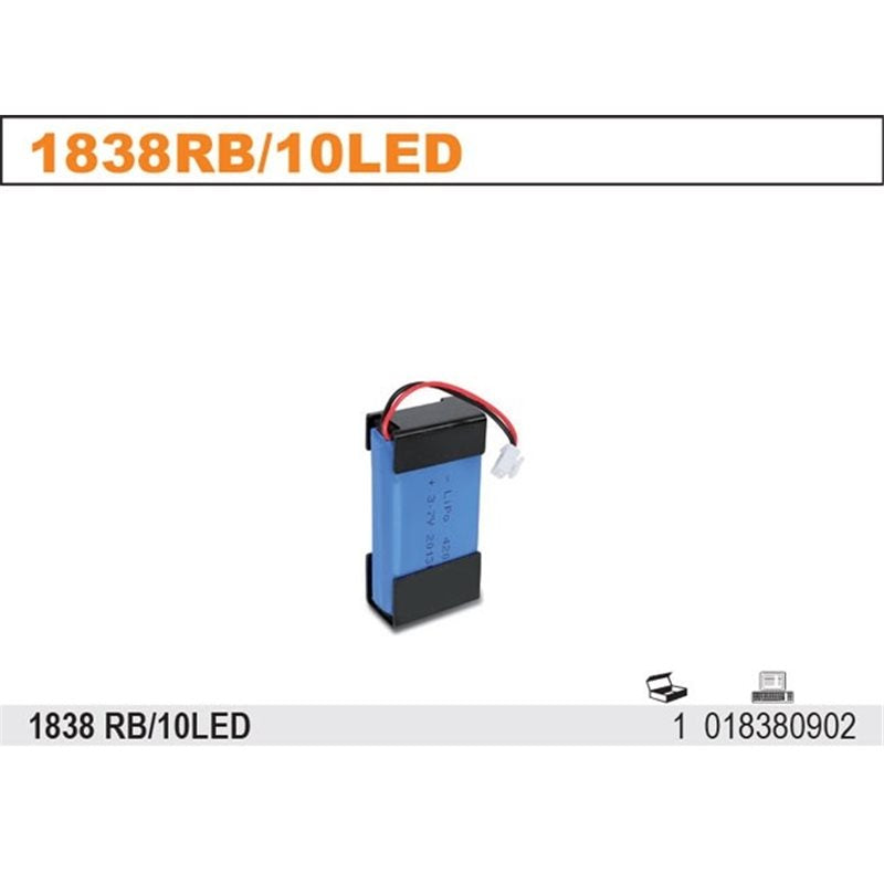 Batteria ricambio Beta 1838RB/10LED per lampada 1838/10LED   1838/11LED