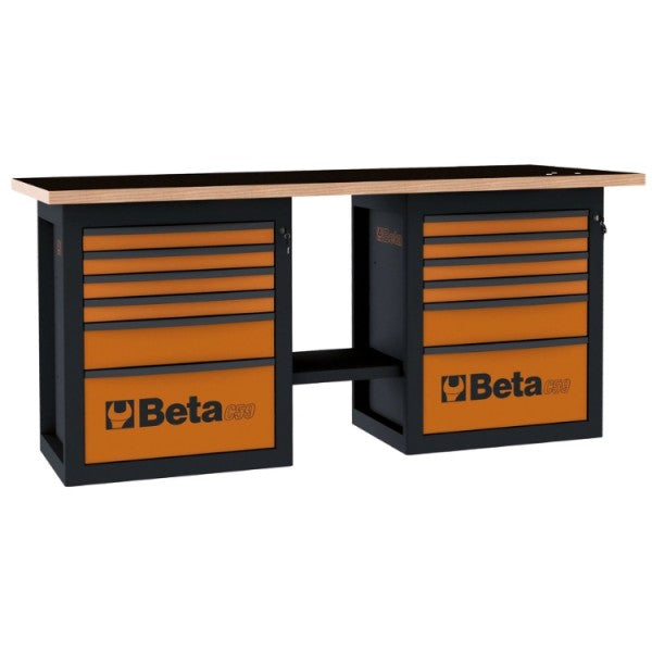 Banco da lavoro "Endurance" con 2 cassettiere da 6 cassetti Beta C59B