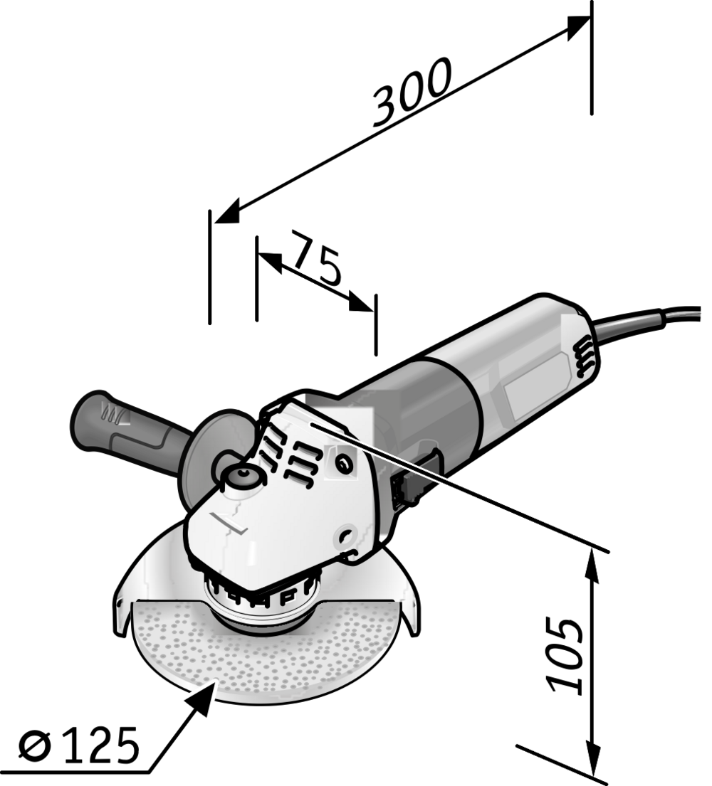 Smerigliatrice angolare 900 watt velocità regolabile 125mm FLEX LE 9-11 125