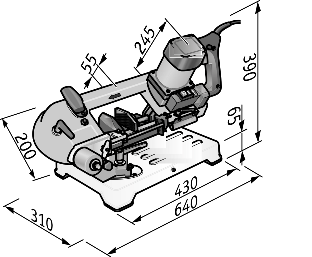 Sega A Nastro Crossfer BS255 500W - Taglio Legno Fino A 115 Mm - Foto 7