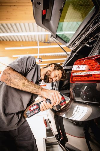 Lucidatrice a batteria 10,8 V rotativa, rotorbitale Flex PXE 80 10.8-EC/2.5 P-Set