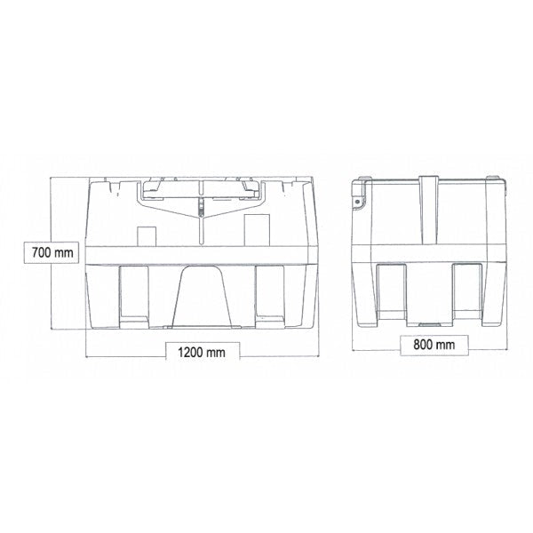 Diesel tank 440 24V serbatoio Meclube per gasolio + contalitri digitale