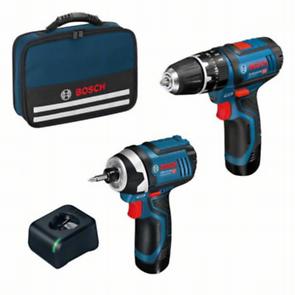 Set Bosch GSB 12V-15 + GDR 12V-105 Batterie 2Ah