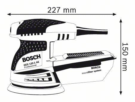 Levigatrice rotoorbitale GEX 125-1 AE Bosch Professional