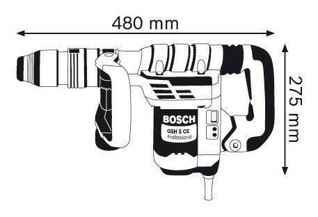 Martello demolitore GSH 5 CE Bosch Professional con attacco SDS-max