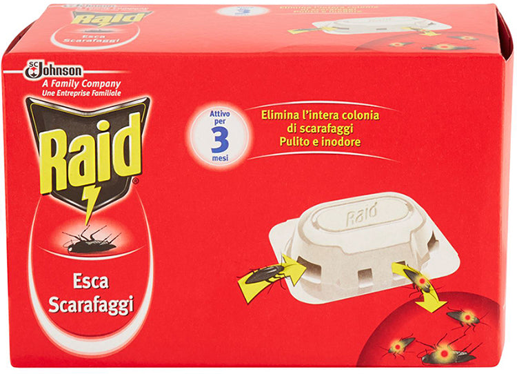 Insetticida esca scarafaggi scatole da 6 casette Raid