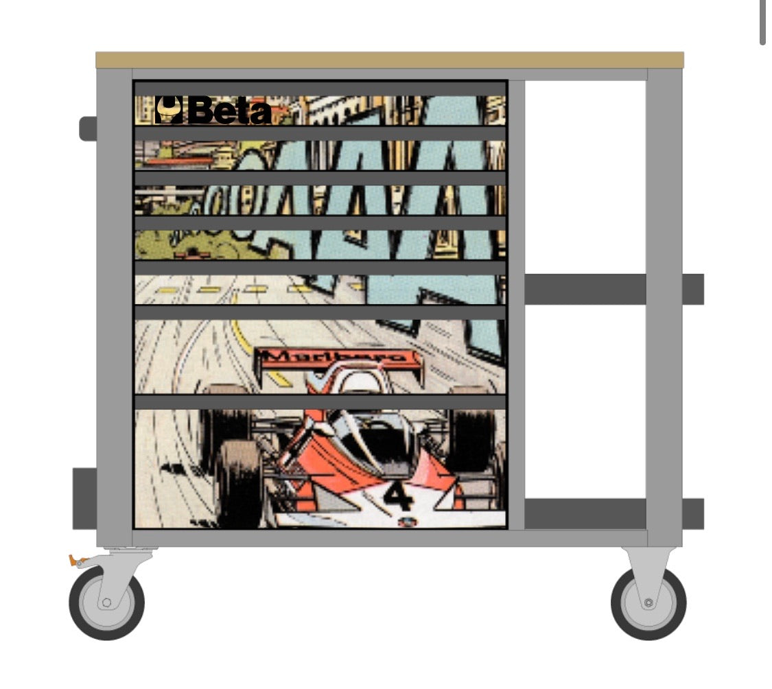 Cover magnetica Motorsport Workshopitaly per carrello C24SL/CAB