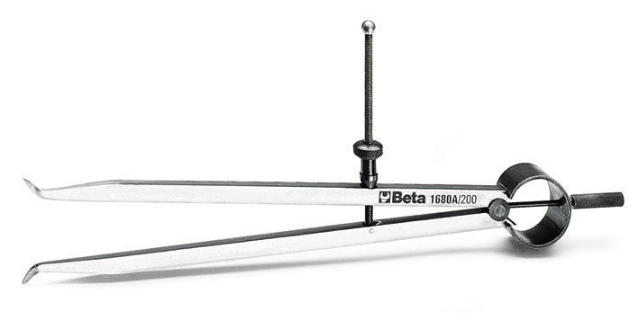 Compasso di precisione per interni punte in acciaio temprato Beta 1680A