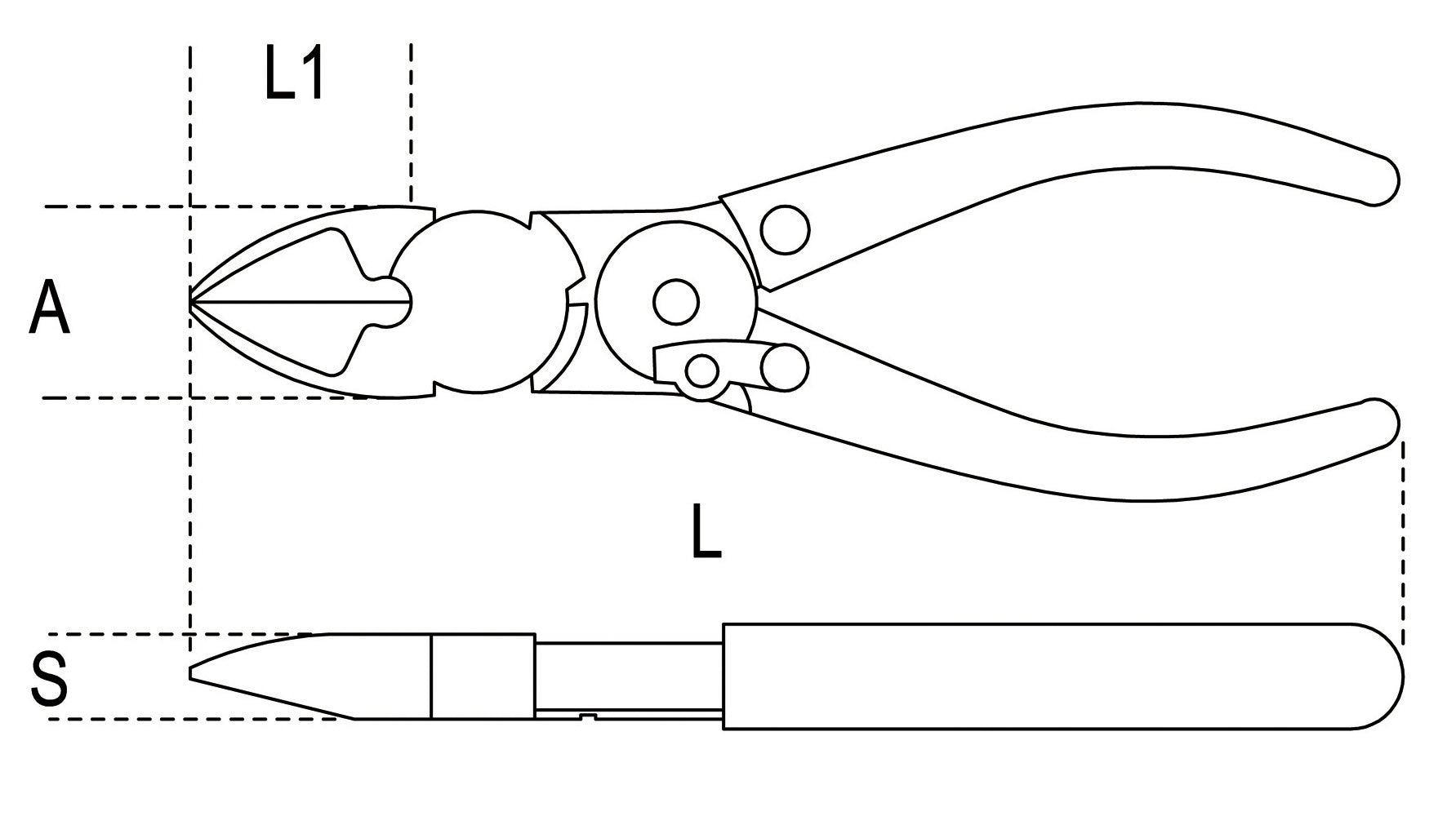 Tronchese a doppia leva a taglienti diagonali Beta 1095N