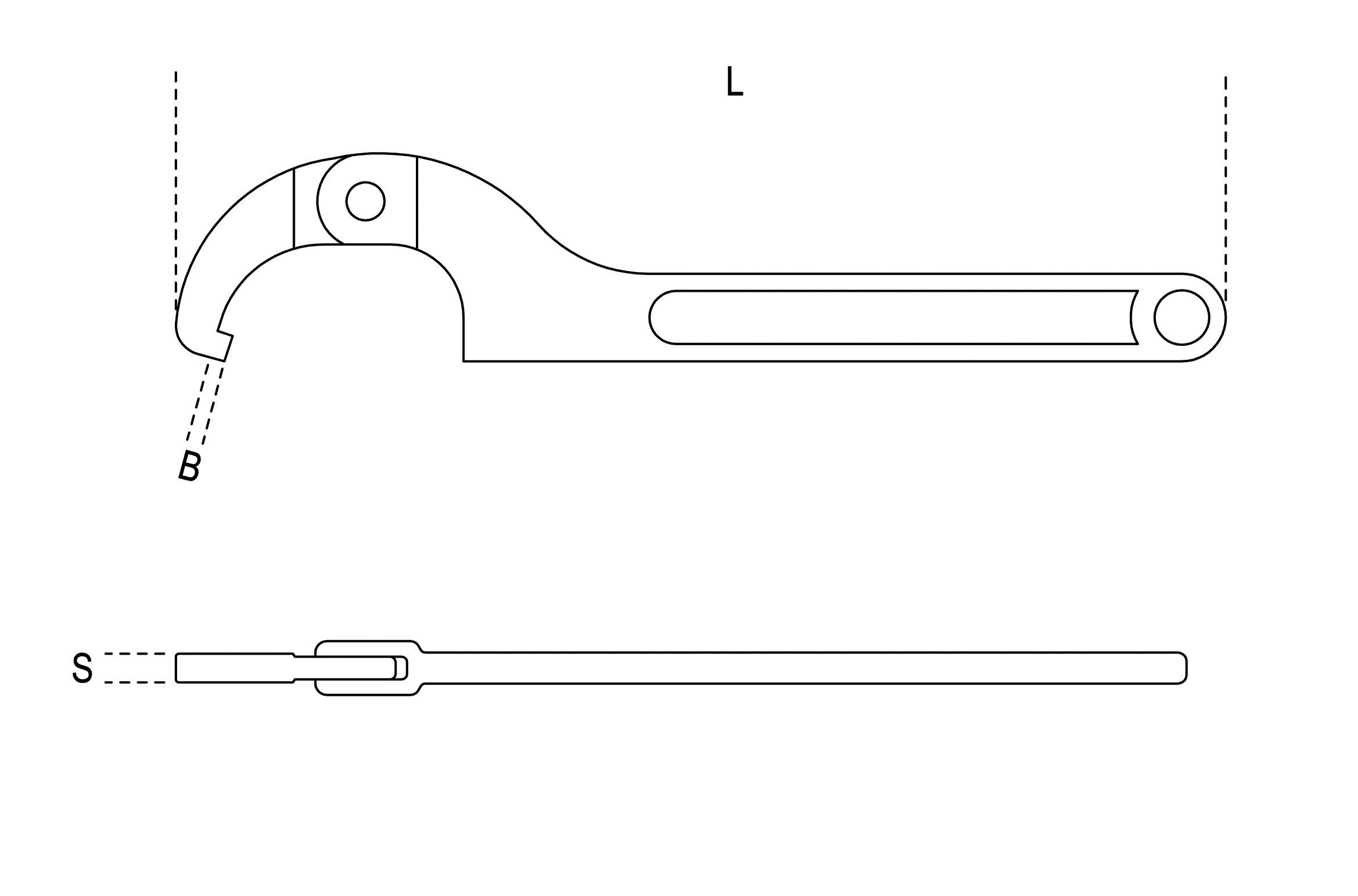 Chiavi settore articolate  nasello quadro per ghiere Beta 99SQ