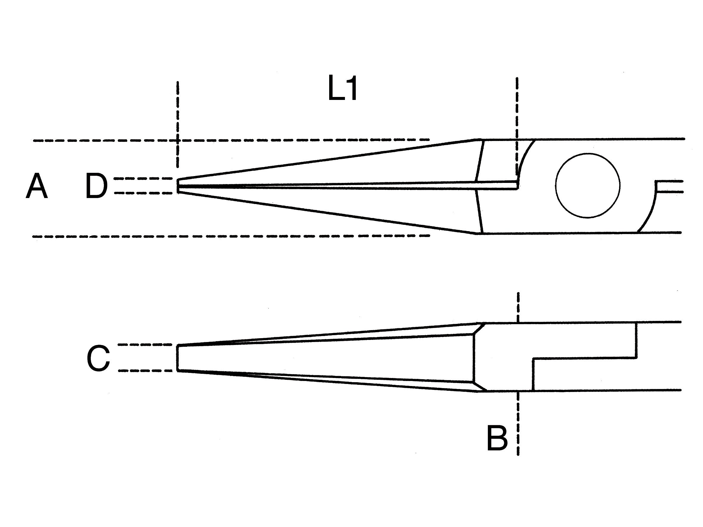 Pinza per elettronica a becchi piatti lunghi lisci Beta 1172BM