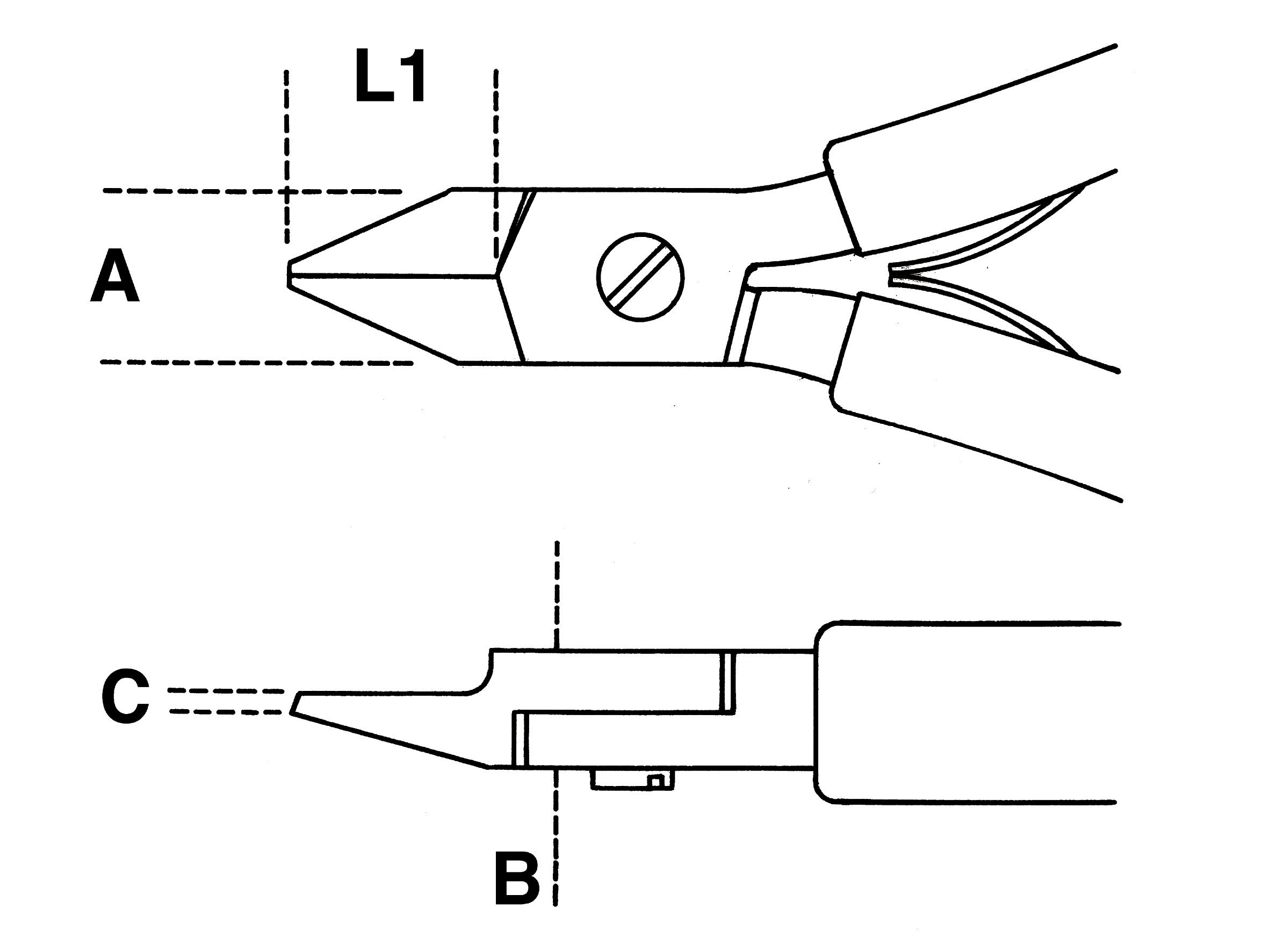 Tronchese per elettronica a taglienti diagonali rasi becchi assottigliati Beta 1186BM