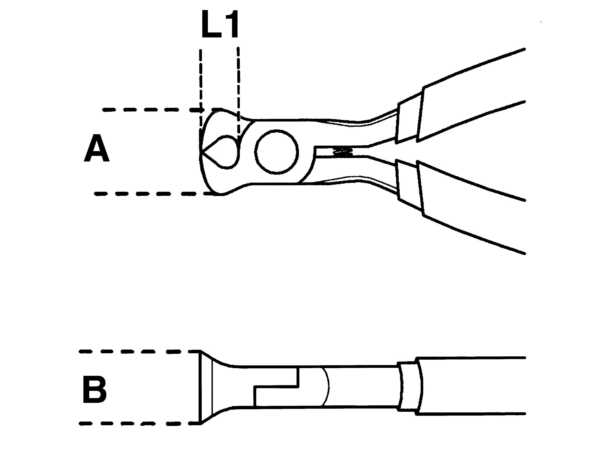 Tronchese per elettronica a taglienti frontali normali Beta 1190BM