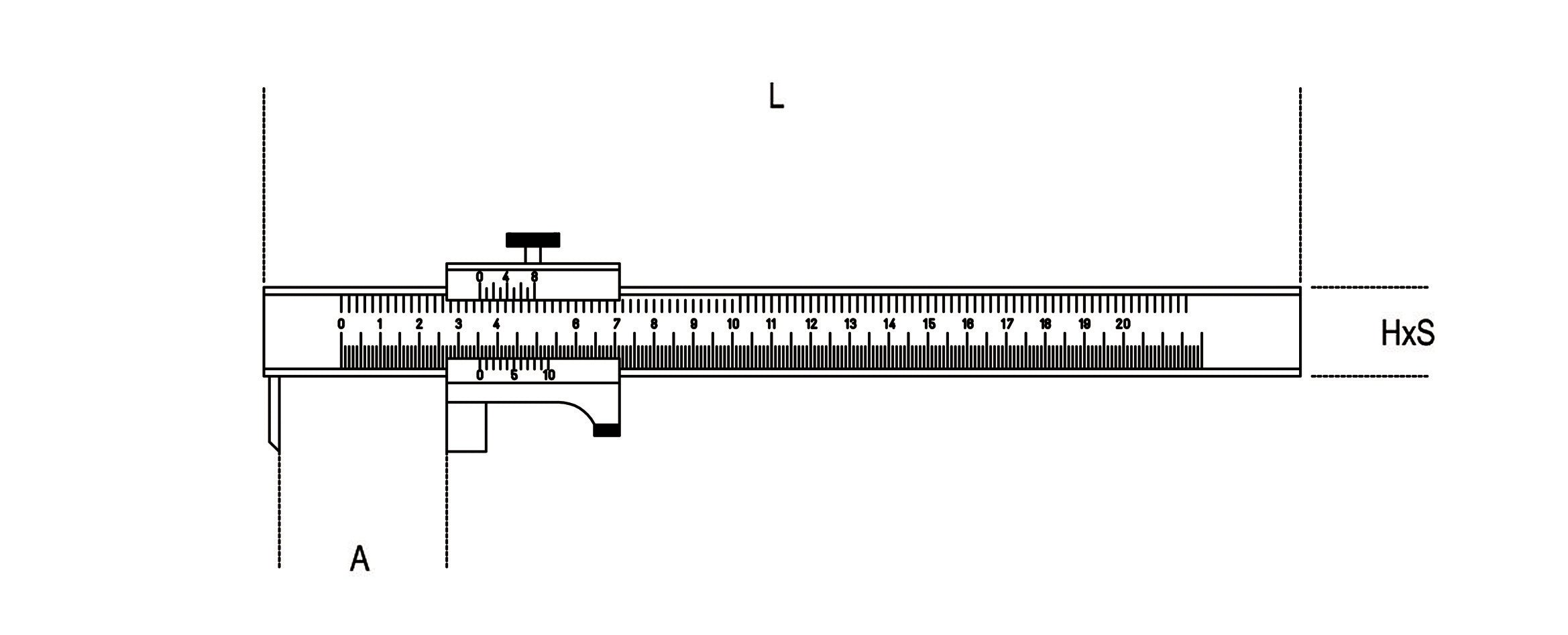 Calibro a tracciare con rotella in acciaio inossidabile Beta 1679
