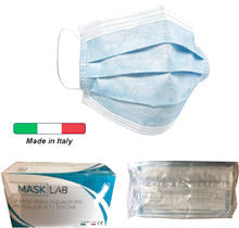 Maschere chirurgiche "mask lab" monouso azzurre made in Italy 50pz. TIPO II