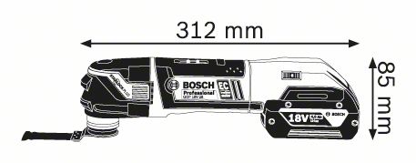 Utensile multifunzione Bosch GOP 18 V-28 5Ah