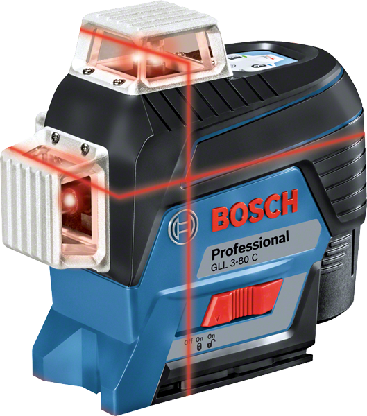 Livella laser GLL 3-80 C Bosch Professional + LBOX + 12v 2Ah Set