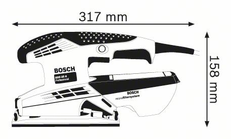 Levigatrice orbitale GSS 23 A Bosch Professional + set carte abrasive