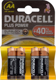 Pile alcaline Duracell plus power "duralock" stilo AA