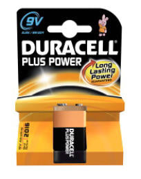 Pile alcaline Duracell plus power transistor 9V