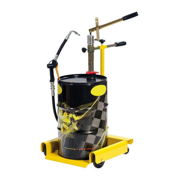 Pompa manuale carrellata per olio a doppio effetto per fusti da 30-60 l Meclube