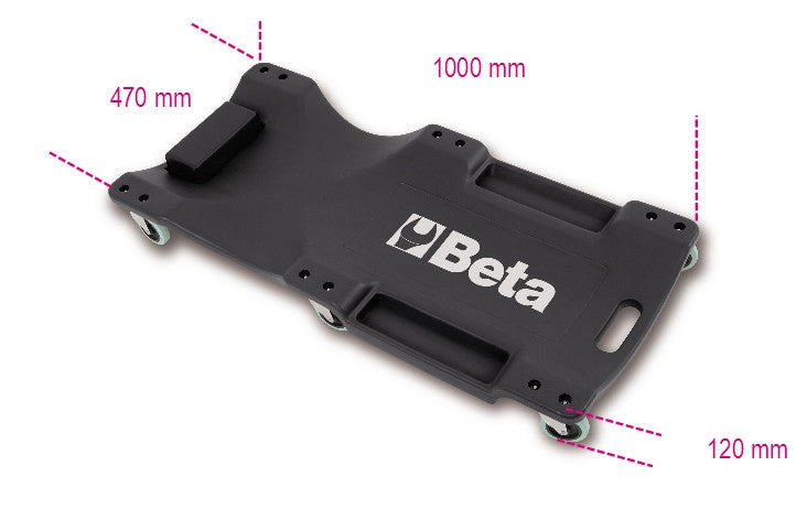 Set 6 ruote di ricambio Lettino sottomacchina in plastica antiurto Beta 3003