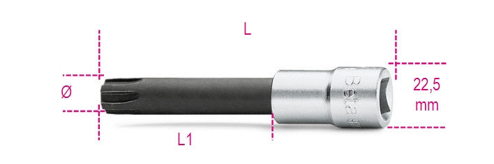 Chiave bussola impronta esascanalata Beta 920ES 1/2"