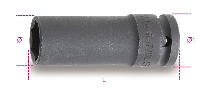 Bussole Beta 720LS a macchina rinforzate 1/2"SERIE LUNGA SOTTILE