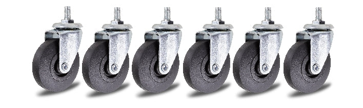 Set 6 Ruote ricambio Lettino sottomacchina e seggiolino Beta 3002