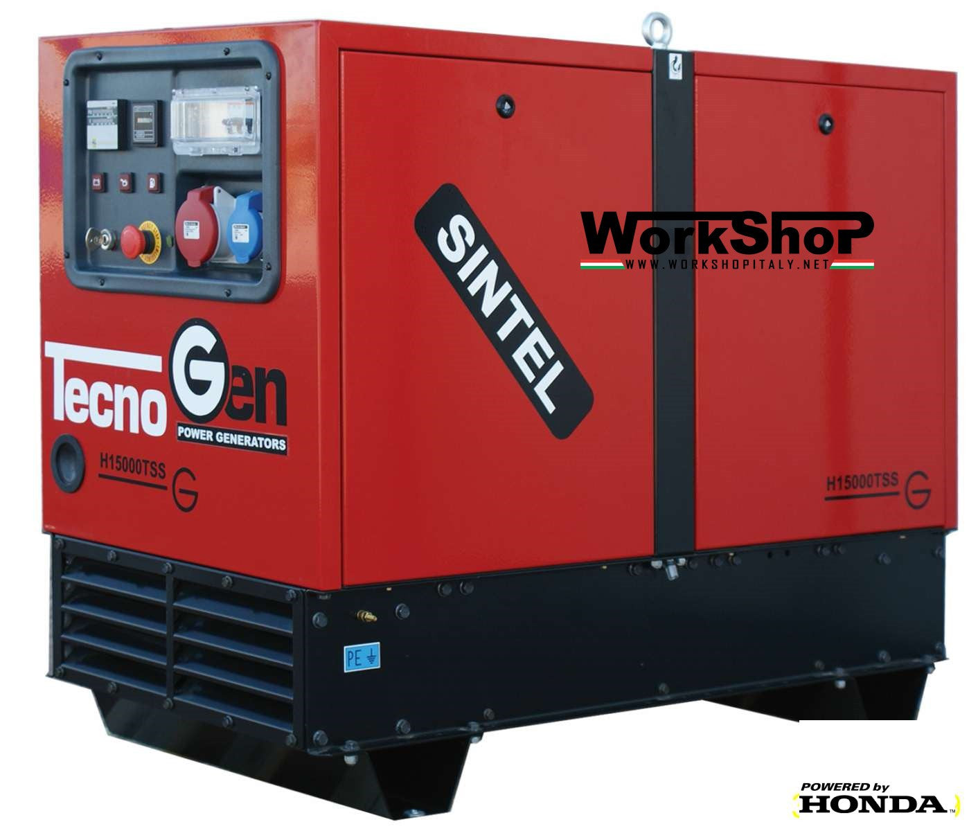 Generatore TecnoGen 230V SILENZIATO H15000SS Honda Powered AVR